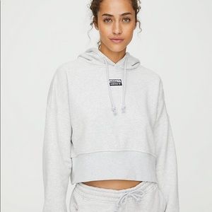 ADIDAS Grey Cropped Hoodie